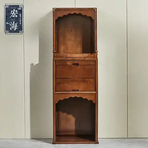 实木神台柜双层神台供桌供台家用三层现代地主佛龛财神爷柜子定制