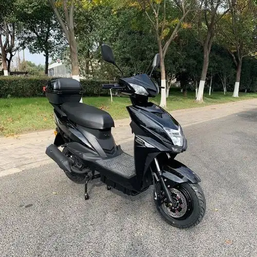 迅龙国四电喷油电混合电动摩托车省油高速油电两用电瓶车女士踏板车