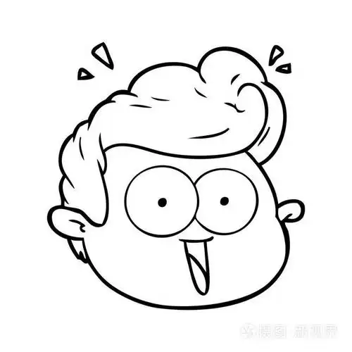 卡通男脸惊讶插画-正版商用图片0g1hu5-摄图新视界