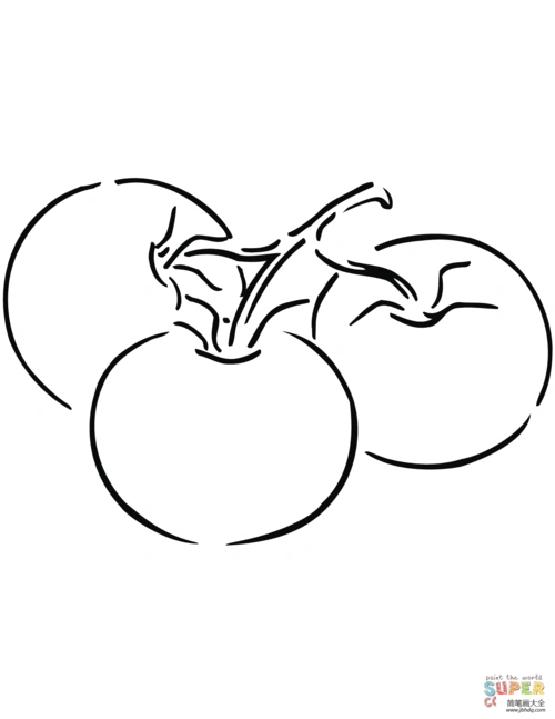 西红柿简笔画图片 西红柿简笔画图片带颜色