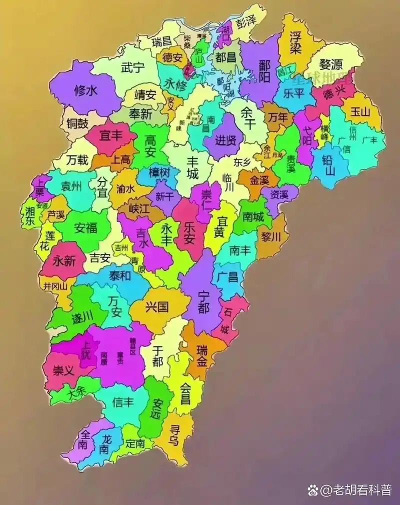 江西省各县域地图