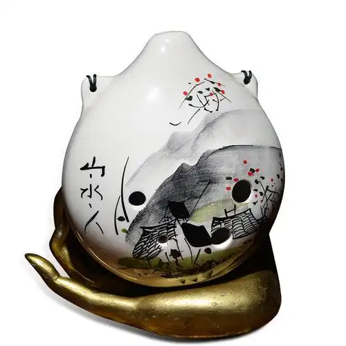 陶笛包邮风雅手绘六孔中音调陶千年风雅6孔af陶笛