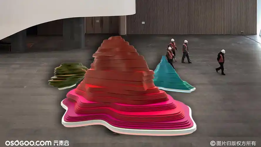 【幻光山水】  phantom landscape媒介交互装置-感映艺术出品  雕塑