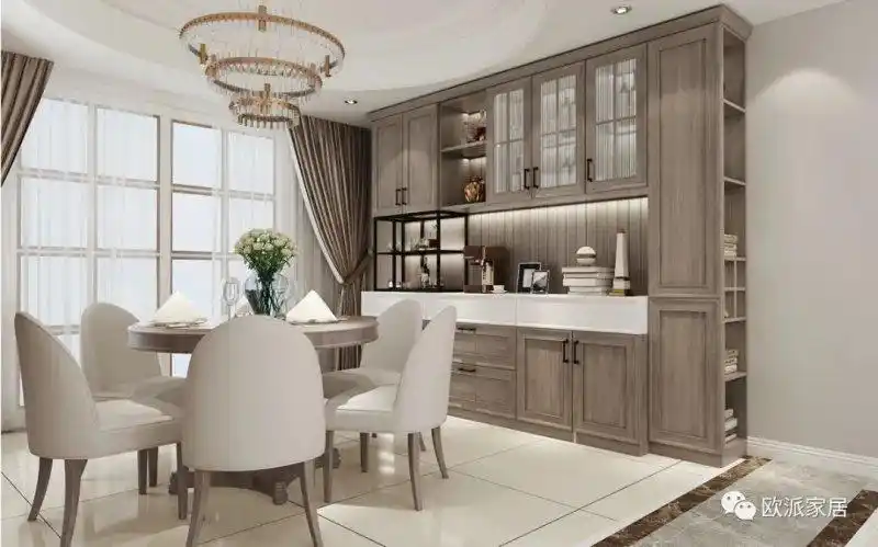 欧派衣柜不同户型餐边柜效果图
