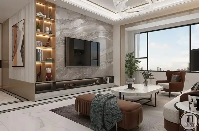 绿地ifc146平现代轻奢装修效果图