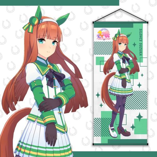 赛马娘海报 挂画东海目白麦昆无声铃鹿乌拉拉米浴卷轴海报挂布礼物 无