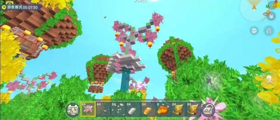 迷你世界,森林多样跑酷地图深受欢迎,网友:地图构景漂亮