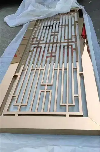 不锈钢雕花屏风 酒店商场屏风设计定制 厂家设计生产一体化_佛山市