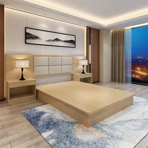 酒店家具图片大全 简约酒店家具定制 酒店实木家具组合