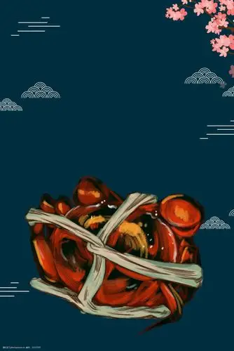 美食蓝色简约风海报banner背景