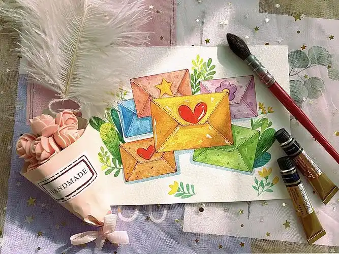 水彩信封|纯艺术|绘画|小米在画画 - 原创作品 - 站酷 (zcool)