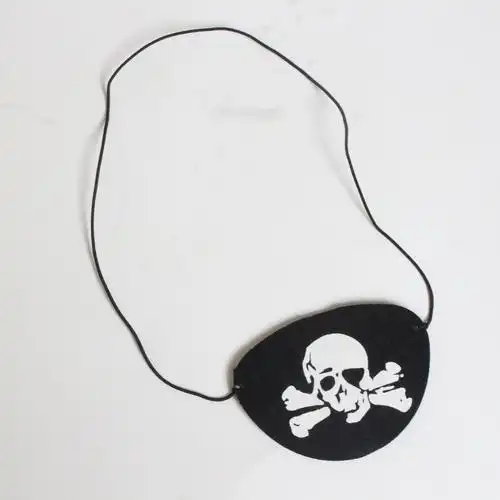 海盗独眼龙骷髅头眼罩 毛毡海盗骷髅眼罩