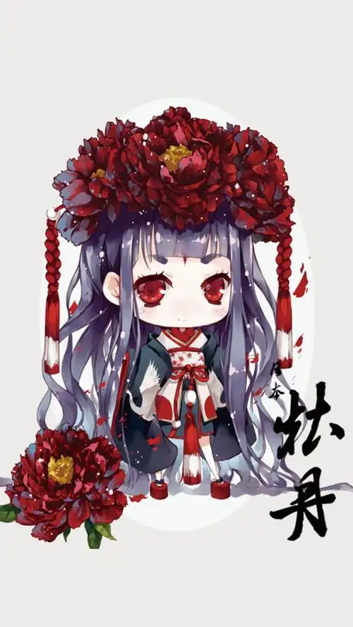 古风花拟人牡丹