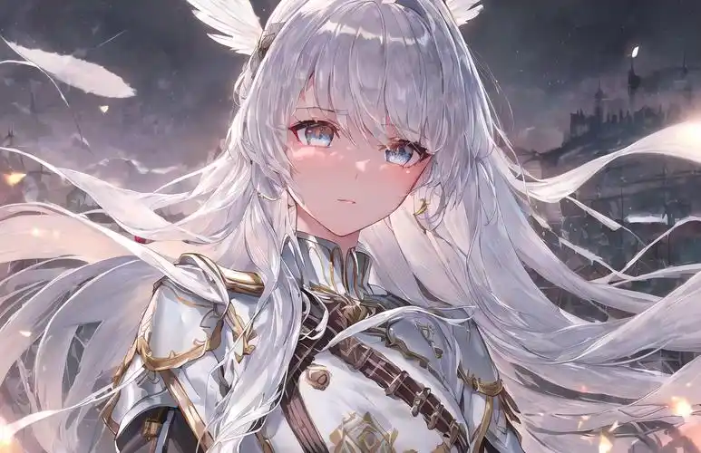 ai绘画 白发少女图集系列(3)