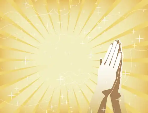 双手合十矢量素材