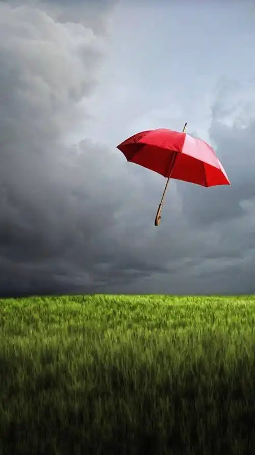 唯美意境,意境,唯美,红色,手机壁纸意境红伞
