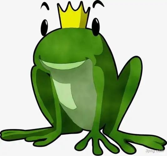 戴着王冠的青蛙王子