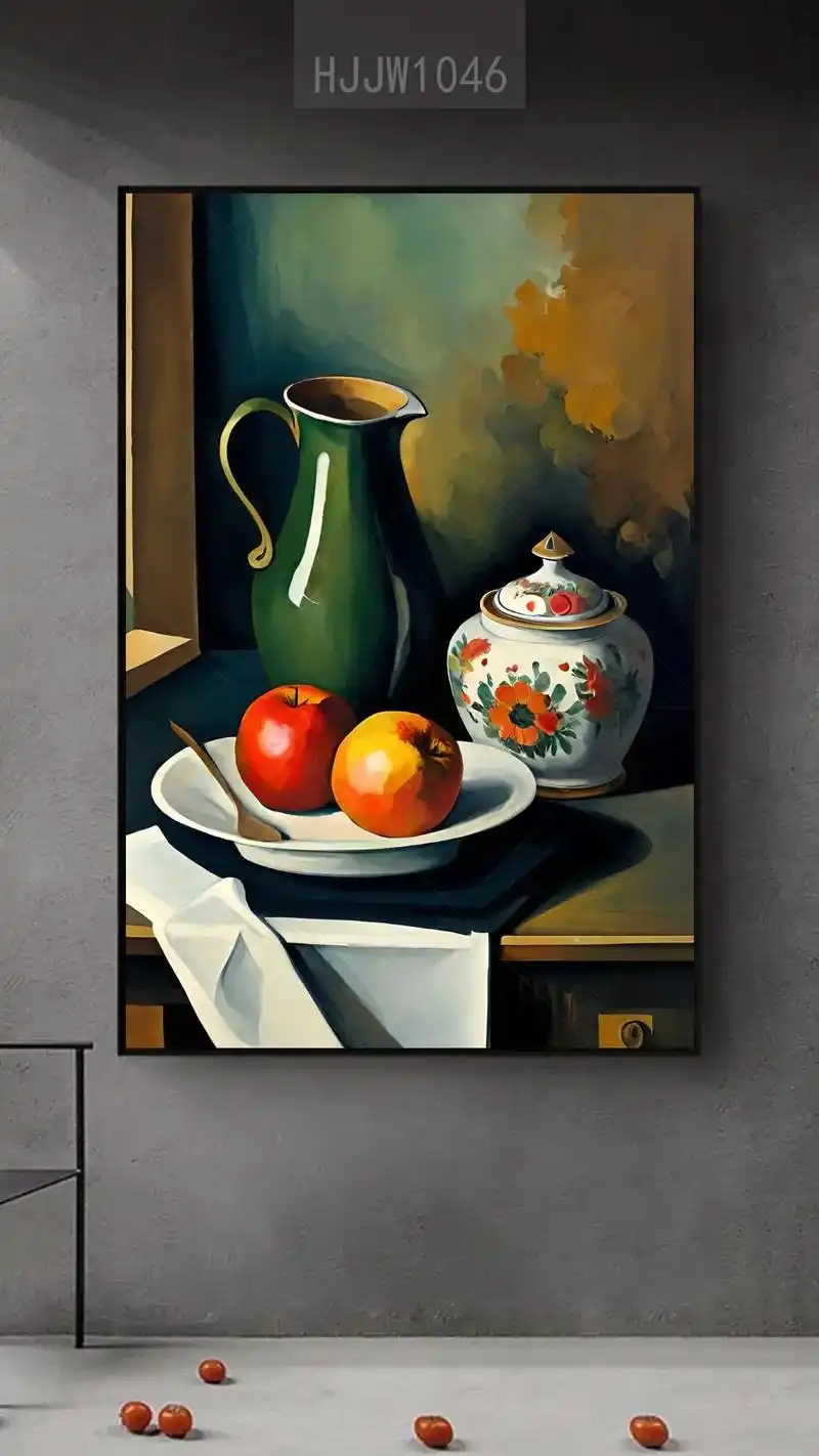 美式静物油画水果花瓶写实绘画装饰画高清图片素材图库大全 #装 - 抖