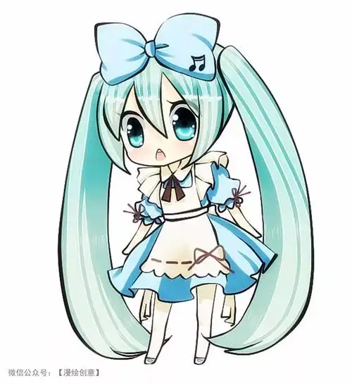 人体结构,卡通人物不同头身讲解 从两头身~九头身给学生展示,并选择3