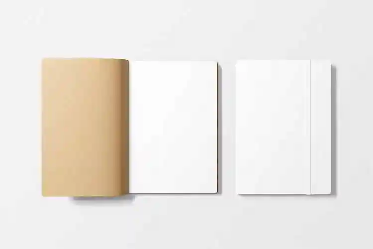 a5尺寸纸笔记本记事本设计样机a5papernotebookmockup