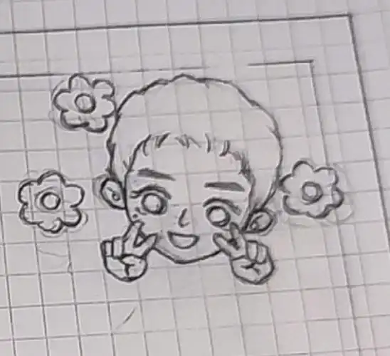 可爱言言向你双手比耶