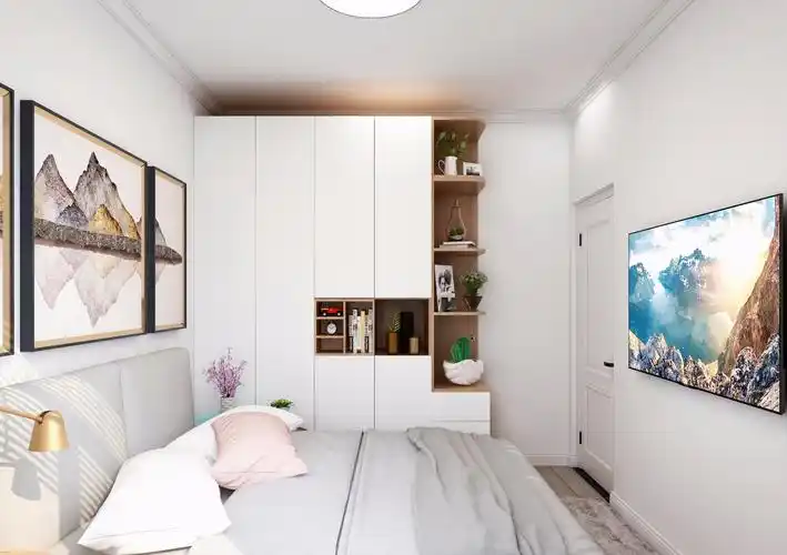 次卧室因为较小,所以进行一米五的床放置.