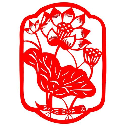 纯手工剪纸作品成品荷花牡丹梅花菊花剪纸成品窗花diy花卉刻纸