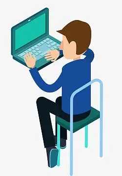 卡通电脑玩游戏素材_卡通电脑玩游戏图片元素-觅元素