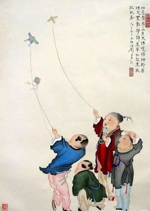 春节习俗:放风筝