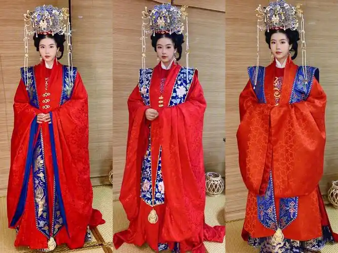 经典款凤冠霞帔明制婚服效果穿出来太端庄