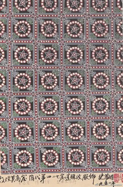 隋代427窟,联珠纹服饰