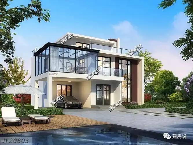 8款带车库的现代风别墅简约实用性价比杠杠的