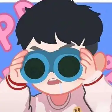 戴望远镜动漫情头一男一女图片情侣头像美头