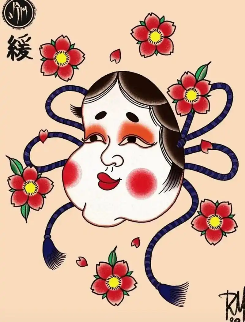 阿多福纹身手稿 日式老传统小图,阿多福纹身手稿