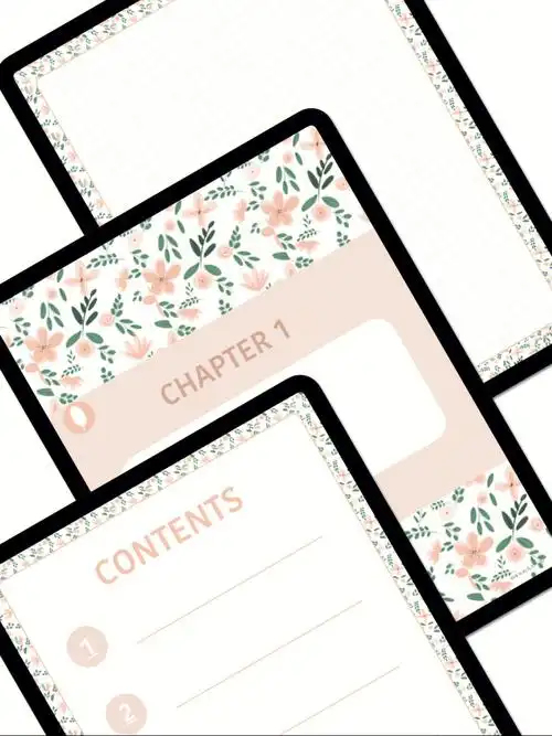 小碎花电子笔记模板2.0|手帐模板3⃣️7⃣️