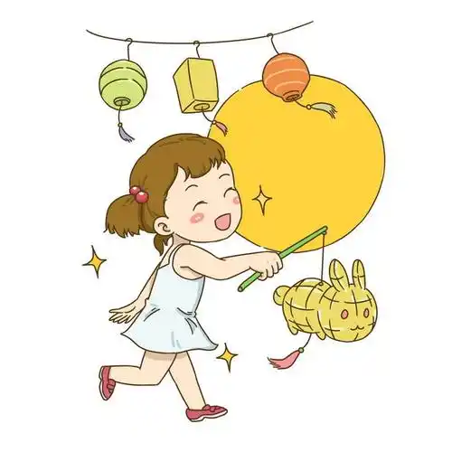 正月十五元宵节花灯兔子灯小女孩6724756免抠图片素材