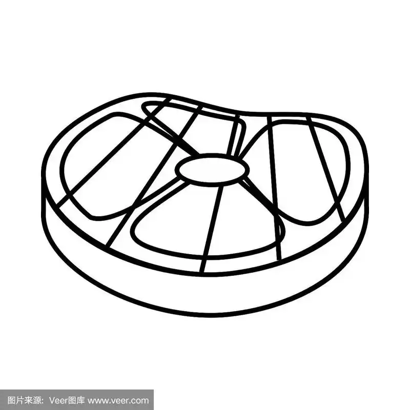 牛排图标轮廓风格