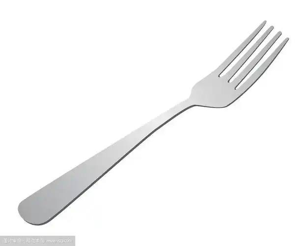 可爱的卡通叉孤立在白色的背景.平的风格.矢量插图.