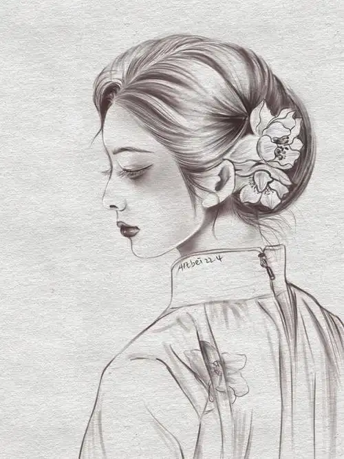 53100张古风少女线稿