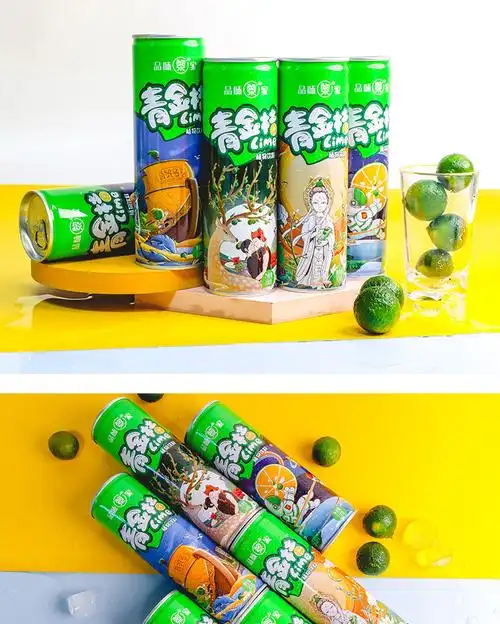 品味黎家青金桔果汁小青金桔植物果蔬金橘柠檬饮料青金桔318ml6罐装