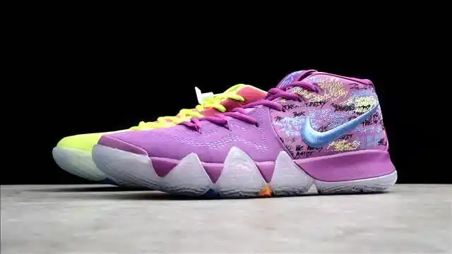 nike kyrie 4 "multicolor" 欧文四代彩虹配色鸳鸯鞋 细节图赏
