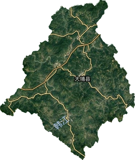 大埔县高清卫星地图