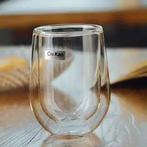 chikao奇高玻璃茶杯玉兰双层杯透明耐热玻璃茶具功夫茶具玻璃杯