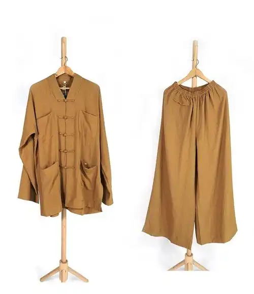 热天僧人出家人穿的季凉僧服僧衣长衫大褂褂套装棉麻丝不皱凉爽和尚服