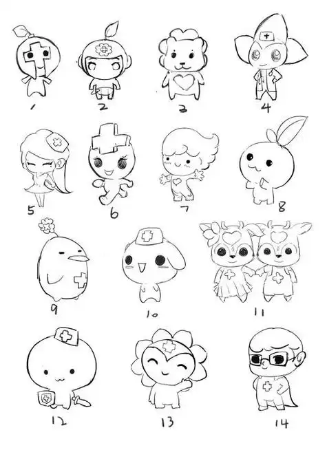 方案可爱吉祥物简笔画设计_简笔画_吉祥物_文化_绘画吉祥物-小麋鹿