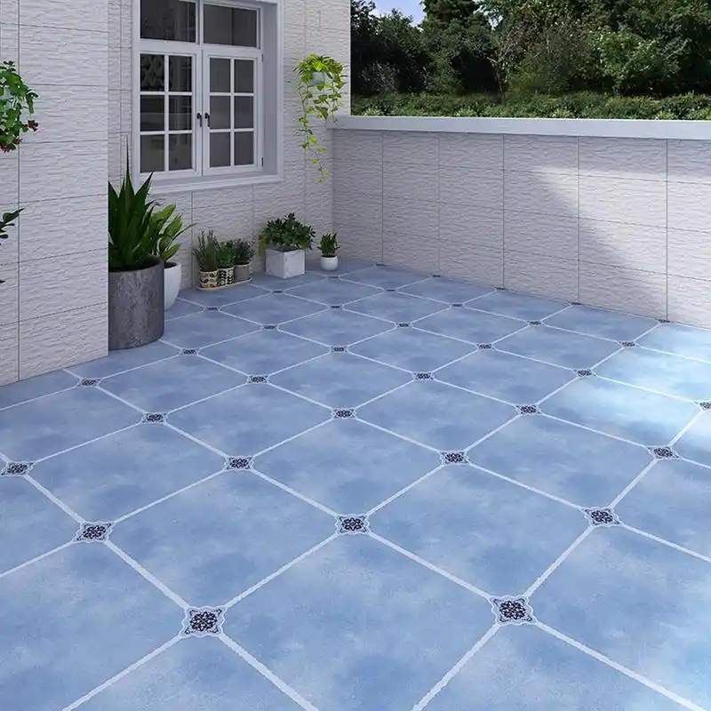 别墅阳台瓷砖楼顶室外露台仿古防滑地砖 户外美式庭院花园院子铺砖