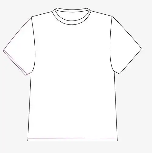 手绘空白t恤模板