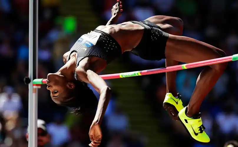 chaunte lowe competes in the womens high jump final during the