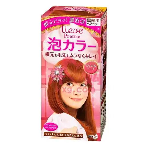 日本花王lieseprettia泡沫染发剂宝石蜜桃色