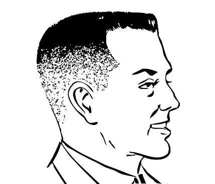 男生平头简笔画